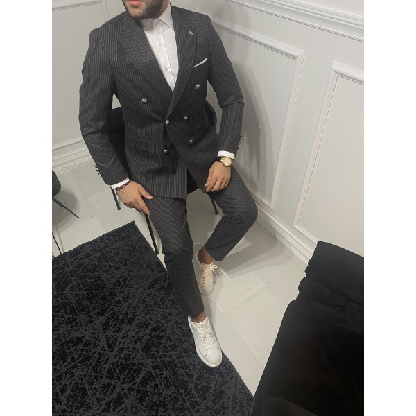 Kruvaze Italyan Kesim Takım Elbise Roma