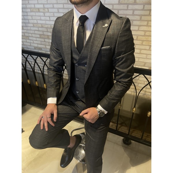 Takım Elbise Yelekli Slim Fit