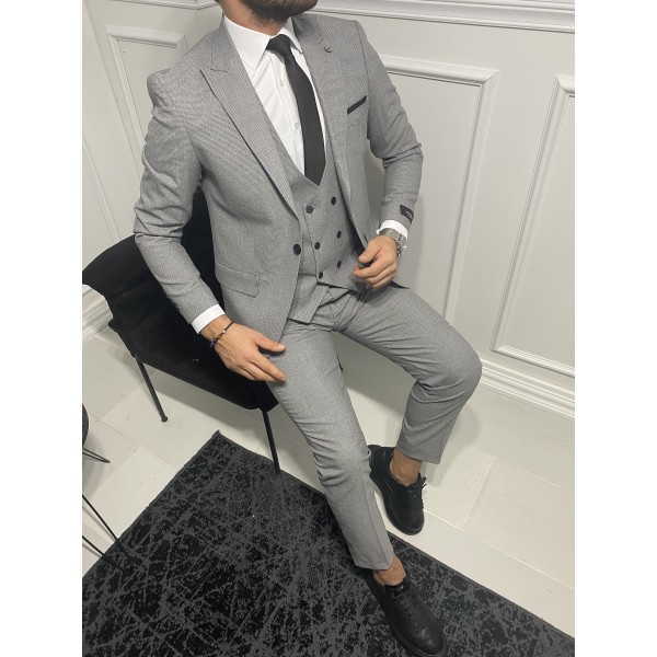 Takım Elbise Yelekli Slim Fit Vanesse